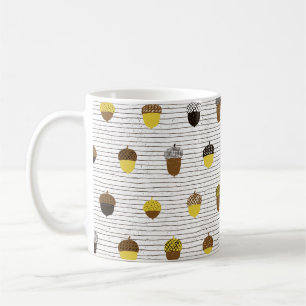 Acorn seamless pattern. Autumn surface decoration. Coffee Mug