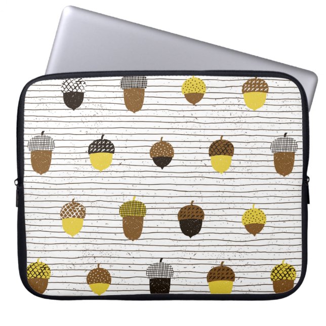 Acorn seamless pattern. Autumn surface decoration. Laptop Sleeve (Front)