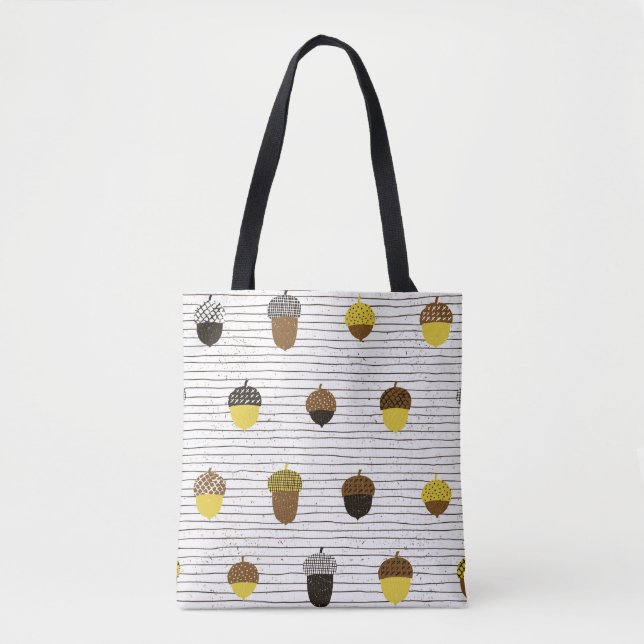 Acorn seamless pattern. Autumn surface decoration. Tote Bag (Front)