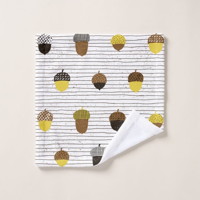 Acorn seamless pattern. Autumn surface decoration. Wash Cloth (Wash Cloth)