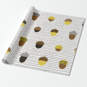 Acorn seamless pattern. Autumn surface decoration. Wrapping Paper