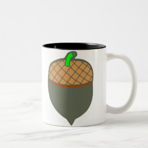 Acorn Sketch Two-Tone Coffee Mug