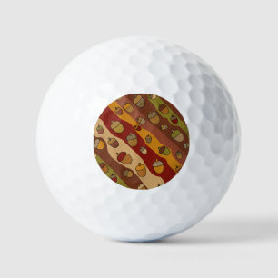 Acorn Stripes Pattern Golf Balls