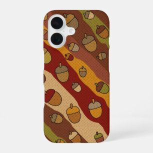 Acorn Stripes Pattern iPhone 16 Case