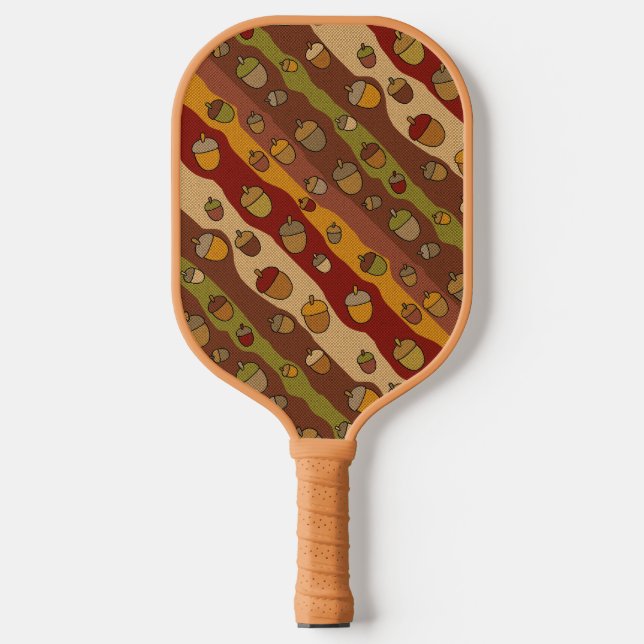 Acorn Stripes Pattern Pickleball Paddle (Front)