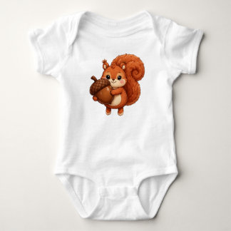 Acorn the Squirrel Baby Bodysuit — Cute Woodland A