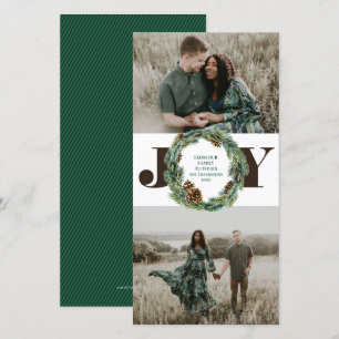 Acorn Wreath Christmas Holiday Card