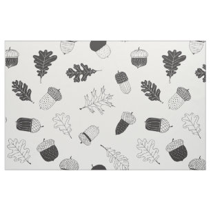 Acorns and leaves fabric