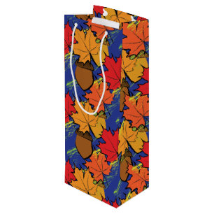 Acorns and leaves I Wine Gift Bag