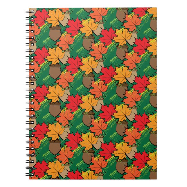 Acorns and leaves III Notebook (Front)