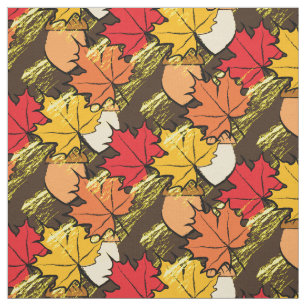 Acorns and leaves IV Fabric