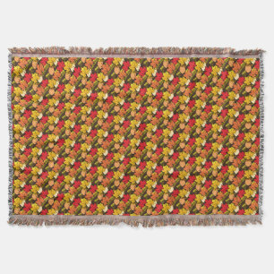 Acorns and leaves IV Throw Blanket