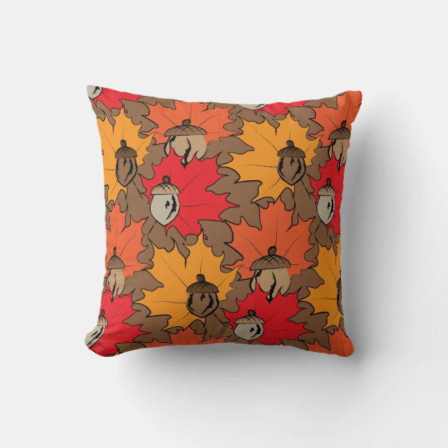 Acorns and leaves V Cushion (Front)