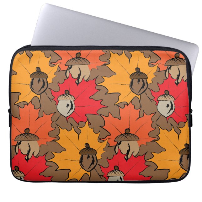 Acorns and leaves V Laptop Sleeve (Front)