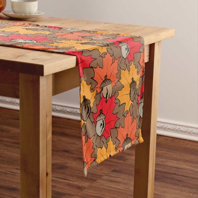 Acorns and leaves V Short Table Runner (In Situ)