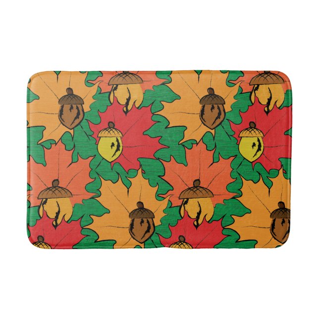 Acorns and leaves VI Bath Mat (Front)