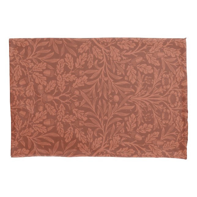 Acorns and Oak Leaves (by William Morris) Pillowcase (Front-Left)