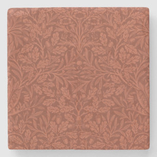 Acorns and Oak Leaves (by William Morris) Stone Coaster