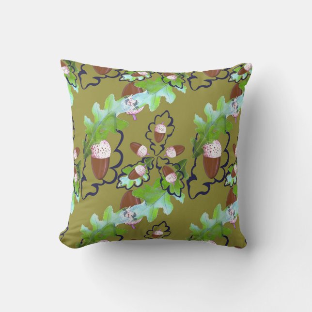 Acorns and oak leaves. cushion (Front)