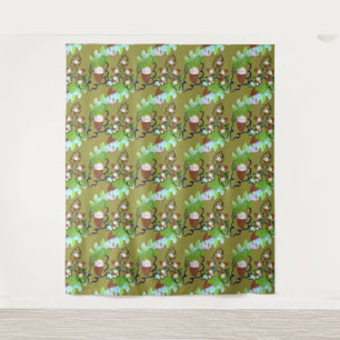 Acorns and oak leaves. tapestry