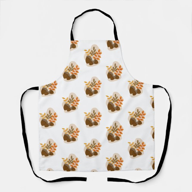 Acorns Autumn Fall  Apron (Front)