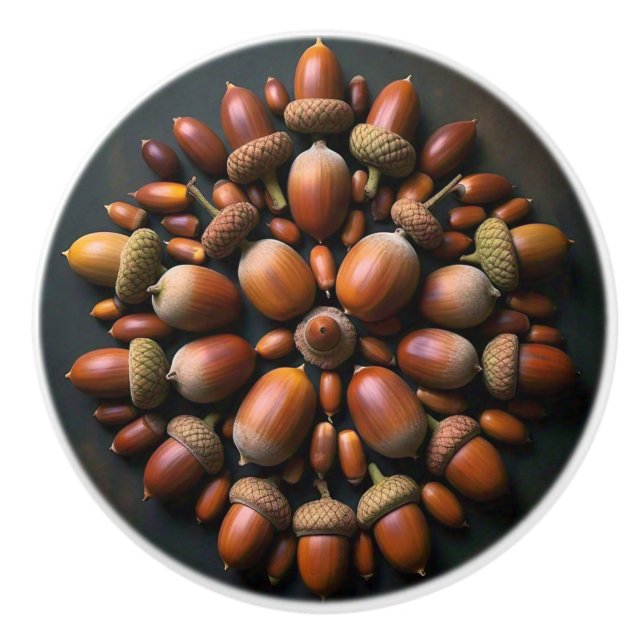 Acorns Ceramic Knob (Front)