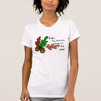 Acorns & Leaves - Fall My Favourite Time T-Shirt