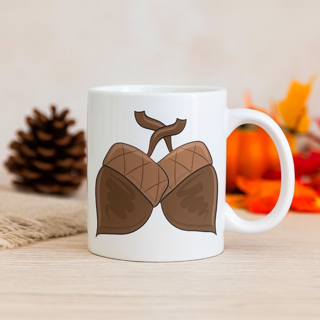 Acorns Rustic Autumn Forest Nature Coffee Mug (Creator Uploaded)