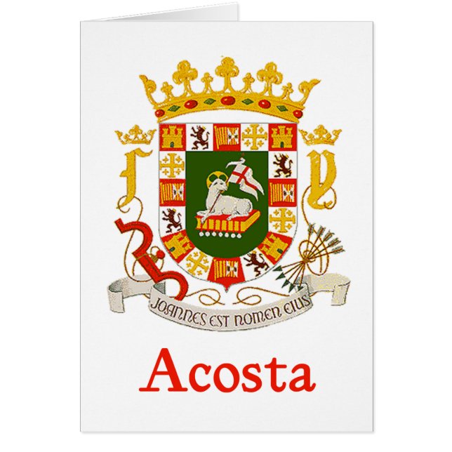 Acosta Shield of Puerto Rico (Front)