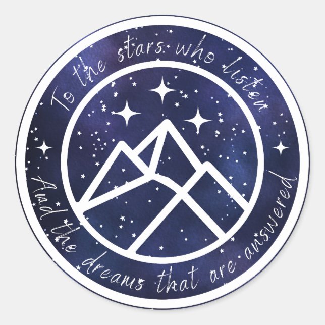 ACOTAR To The Stars Who Listen Velaris Night Court Classic Round Sticker (Front)
