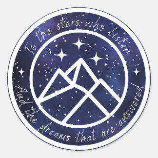 ACOTAR To The Stars Who Listen Velaris Night Court Classic Round Sticker