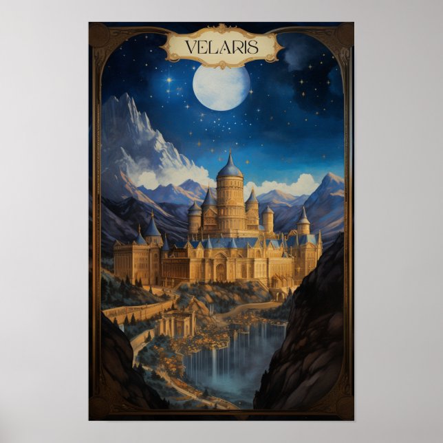 ACOTAR Velaris Travel Poster (Front)