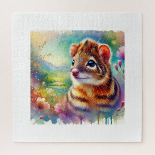 Acouchi in a Colorful Forest 240824AREF121 - Water Jigsaw Puzzle