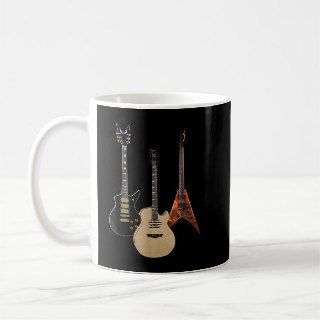 Acoustic And Electric Guitars Rock Music Player Co Coffee Mug (Left)