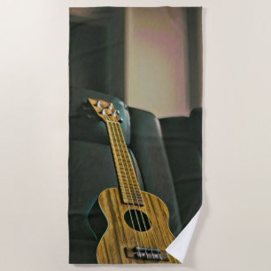 acoustic bass electric guitar gift beach towel