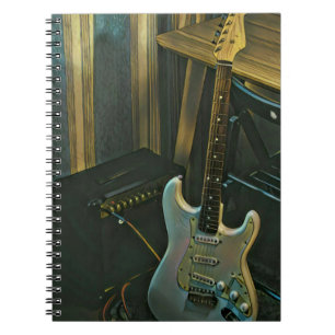 acoustic bass electric guitar gift notebook