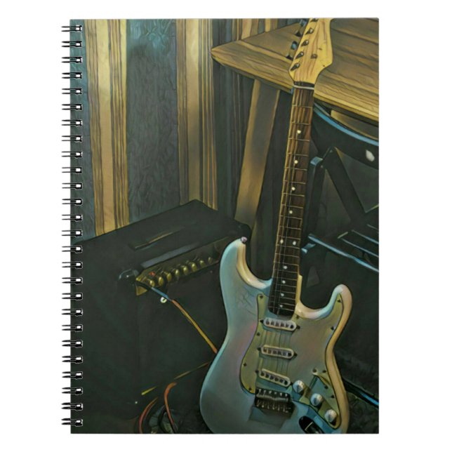 acoustic bass electric guitar gift notebook (Front)