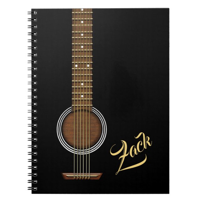 Acoustic Black Guitar Notebook (Front)