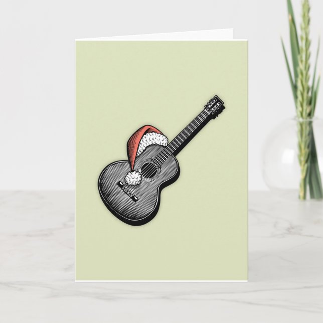 Acoustic Claus Holiday Card (Front)