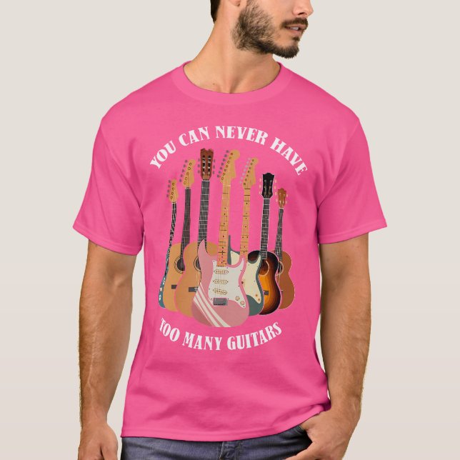 Acoustic Electric Guitar Music Lovers Apparel Unis T-Shirt (Front)