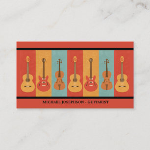 Acoustic, Electric Guitars and Violas Business Card