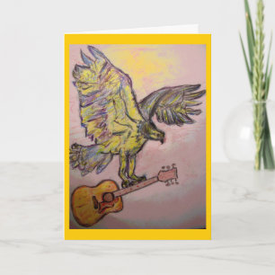Acoustic Fish Hawk (best wishes) Card