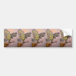 Acoustic Fish Hawk Bumper Sticker