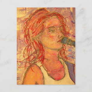 Acoustic Girl Postcard