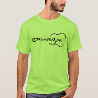 Acoustic Guitar Abstract Logo black T-Shirt