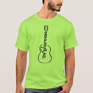Acoustic Guitar Abstract Logo black T-Shirt
