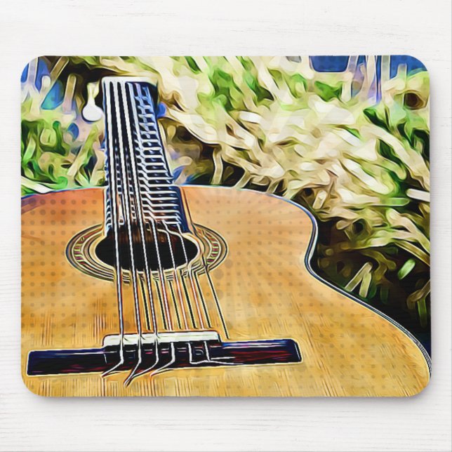 Acoustic Guitar Art Mouse Mat (Front)