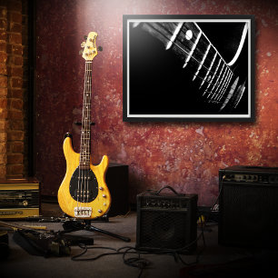 Acoustic Guitar (B&W Version) Poster