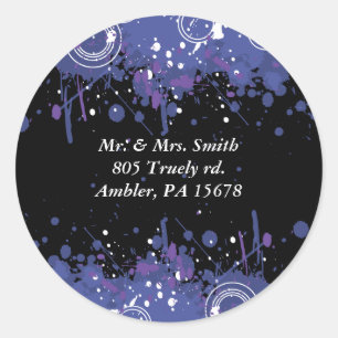 Acoustic Guitar Bar Bat Mitzvah Reply card sticker