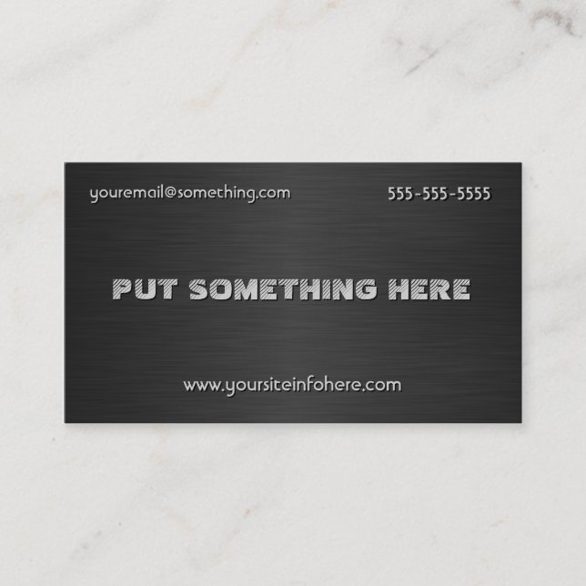 Acoustic Guitar Black Business Card (Front)